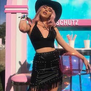 🎀 REVOLVE / NBD LEATHER SKIRT 🎀